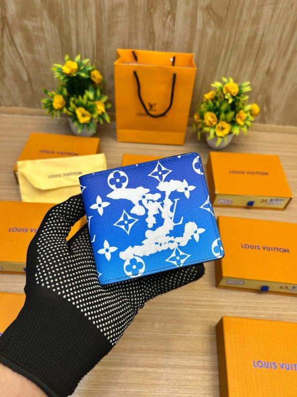 Louis Vuitton Brazza Wallet – Monogram Clouds Blue