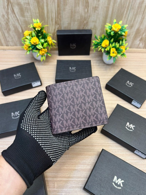 Michael Kors Monogram PVC Bifold Wallet – Brown Signature