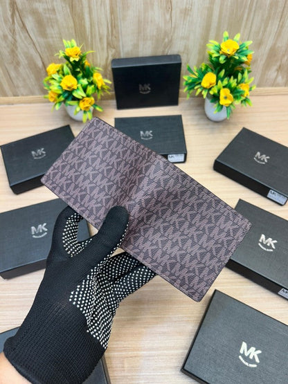 Michael Kors Monogram PVC Bifold Wallet – Brown Signature