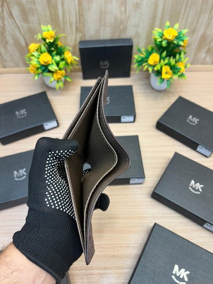 Michael Kors Monogram PVC Bifold Wallet – Brown Signature