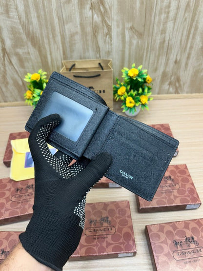 Coach Camo Print Leather Bifold Wallet – Forest Green