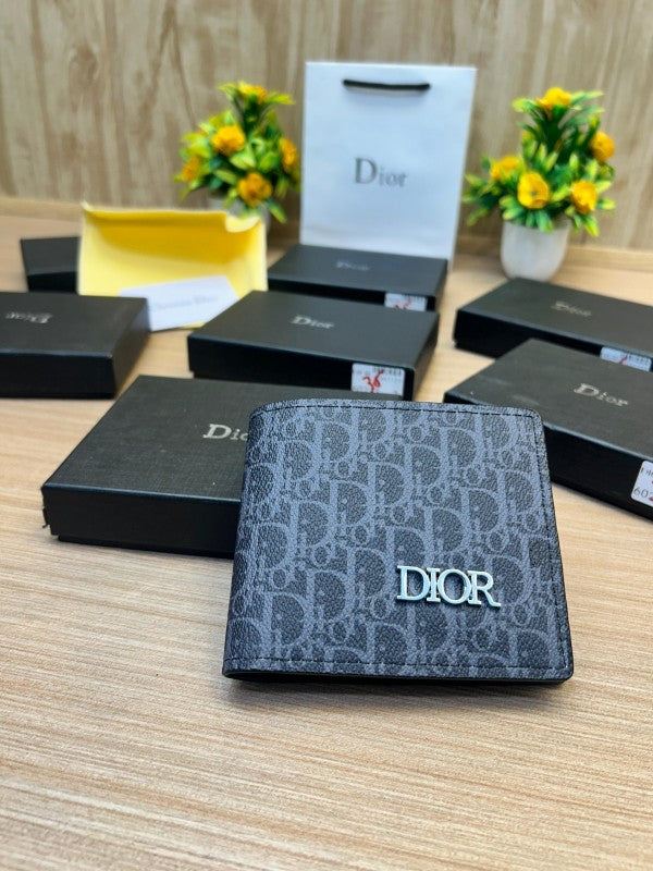 Dior Oblique Canvas Bifold Wallet – Graphite Grey Edition