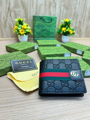 Gucci Signature GG Bifold Wallet – Web Stripe Edition