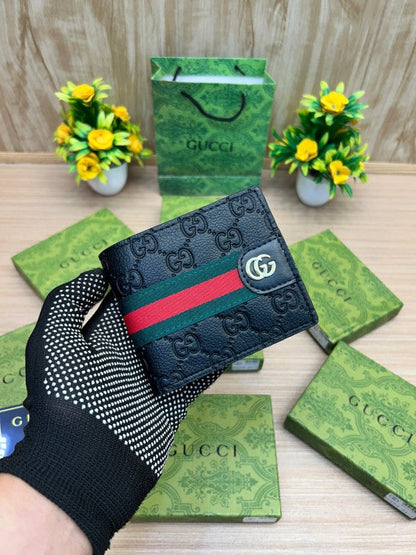 Gucci Signature GG Bifold Wallet – Web Stripe Edition