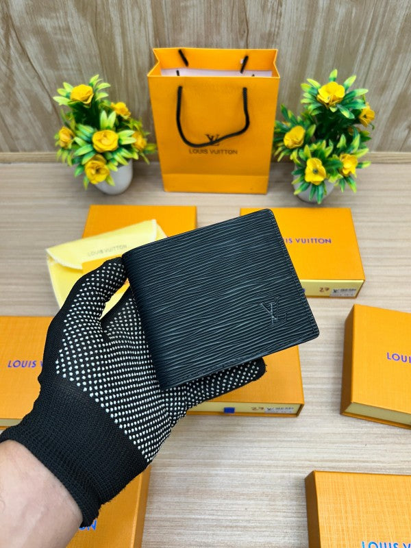 Louis Vuitton Epi Leather Bi-Fold Wallet – Noir Black