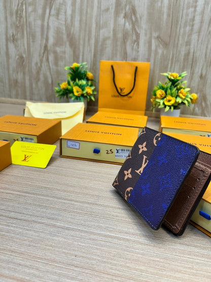 Louis Vuitton Split Monogram Eclipse & Brown Bifold Wallet