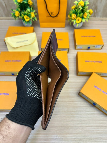 Louis Vuitton Split Monogram Eclipse & Brown Bifold Wallet
