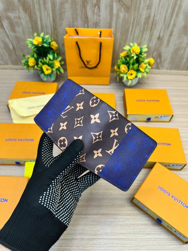Louis Vuitton Split Monogram Eclipse & Brown Bifold Wallet