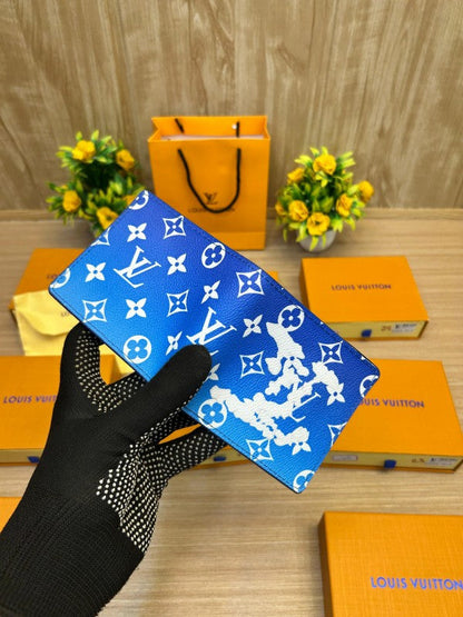Louis Vuitton Brazza Wallet – Monogram Clouds Blue