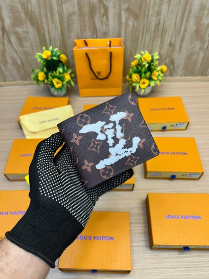 Louis Vuitton Taiga Leather Bi-Fold Wallet – Classic Brown