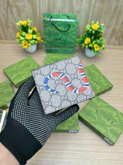 Gucci GG Supreme Snake Bifold Wallet