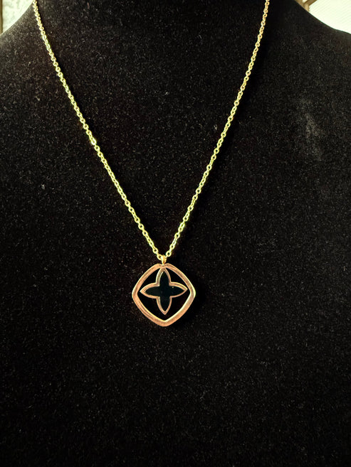 Mala Designer Square Pendant Necklace