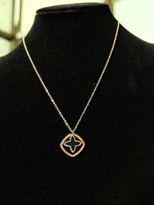 Mala Designer Square Pendant Necklace