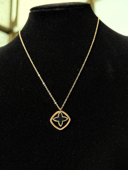 Mala Designer Square Pendant Necklace