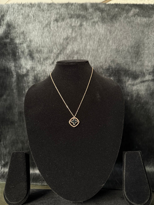 Mala Designer Square Pendant Necklace