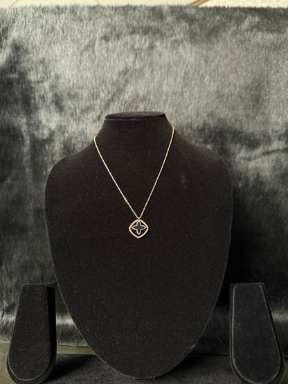 Mala Designer Square Pendant Necklace